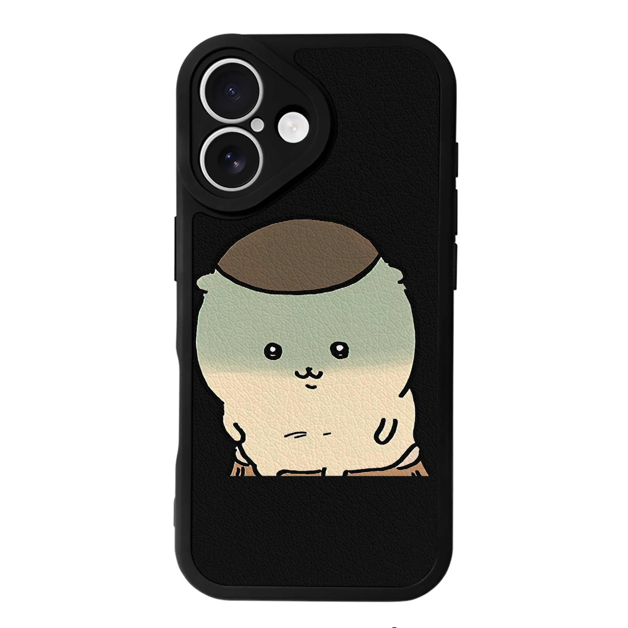（画像用） ちいかわ くりまんじゅう Chii-kawa kuri manjū 【iPhone 16シリーズ対応】シリコンスマホケース（レザー調） 材質：シリコン